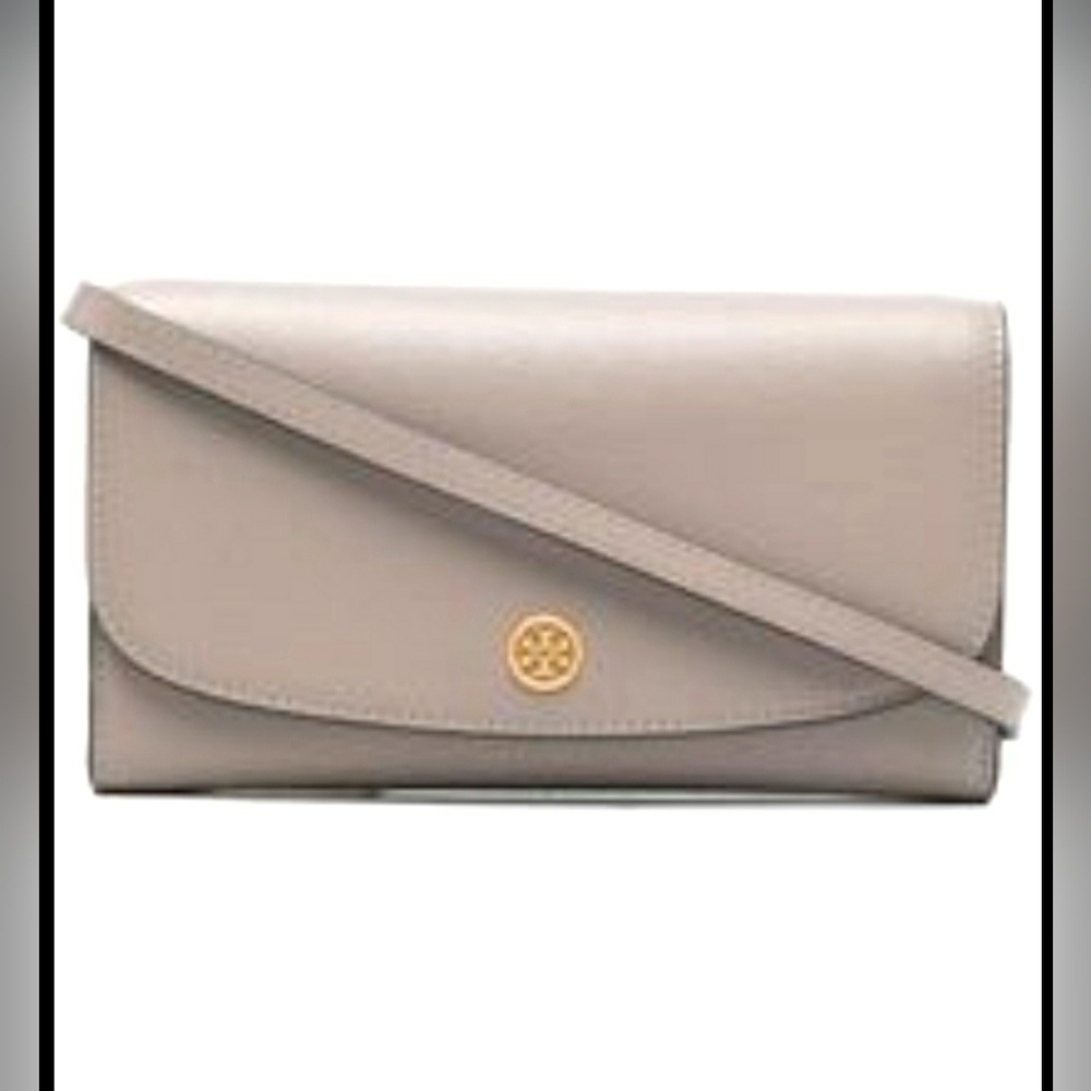 Tory Burch Designer Robinson Mini Flap Wallet Crossbody Purse Handbag